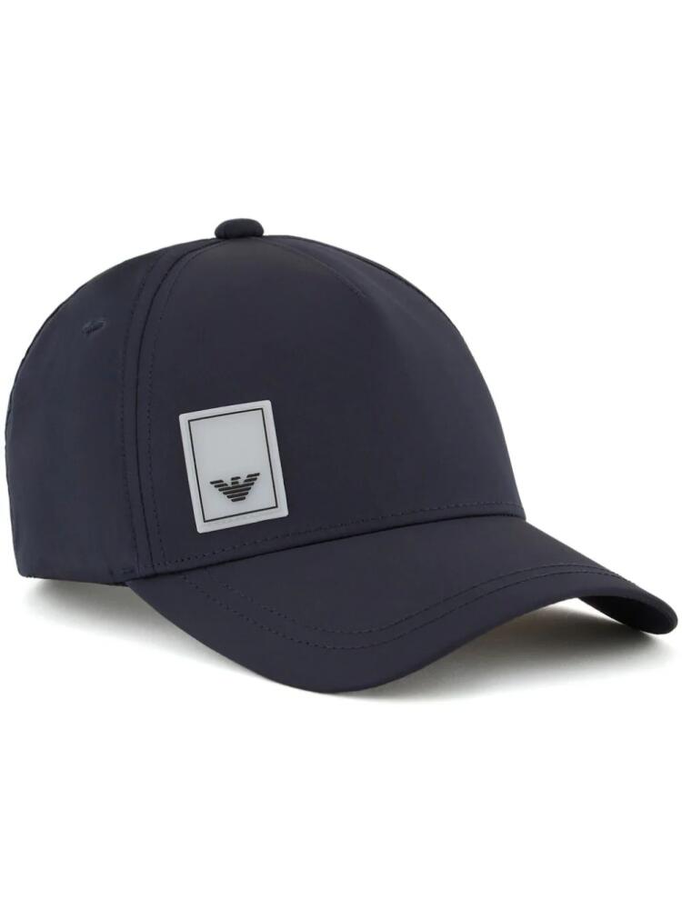 Emporio Armani logo-patch cotton cap - Blue Cover