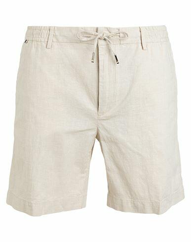 Boss Man Shorts & Bermuda Shorts Ivory Cotton, Linen, Elastane Cover