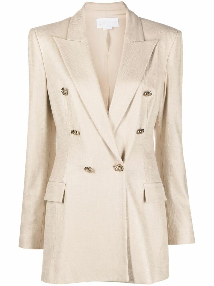 Genny Giacca double-breasted blazer - Neutrals Cover