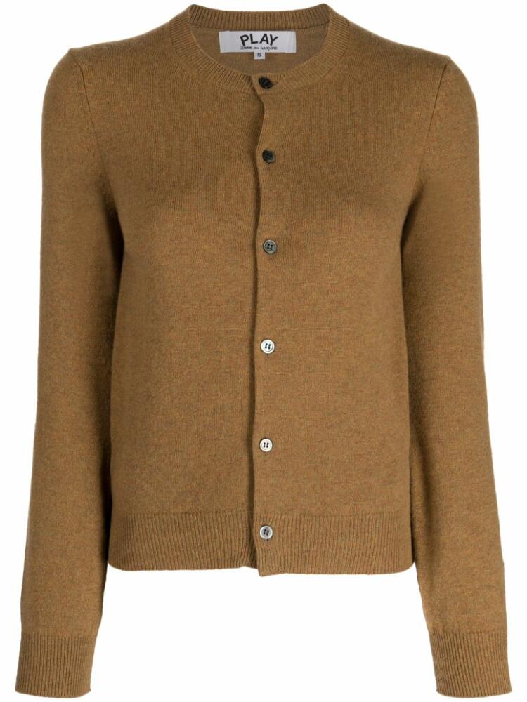 Comme Des Garçons Play fine-knit wool cardigan - Brown Cover