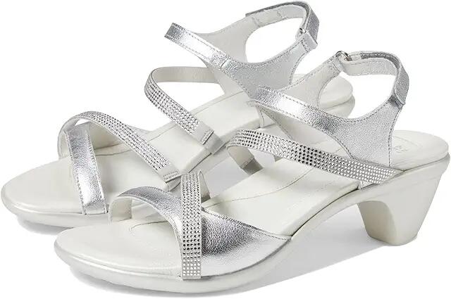 Naot Innovate (Soft Silver Leather/Clear Rhinestones) Women's Shoes Cover