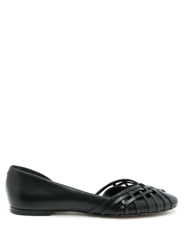 Sarah Chofakian Sapatilha Victoria leather ballerina shoes - Black Cover