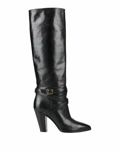 Celine Woman Boot Black Calfskin Cover