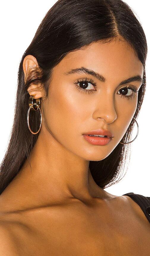 Jenny Bird Imogen Hoop Earrings in Metallic Gold Cover