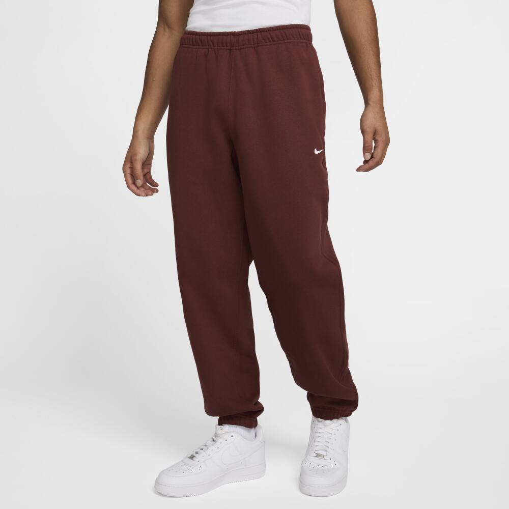 Nike Men's Solo Swoosh Fleece Pants in Brown Cover