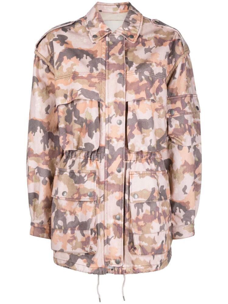 ISABEL MARANT Elize camouflage-print cotton jacket - Neutrals Cover