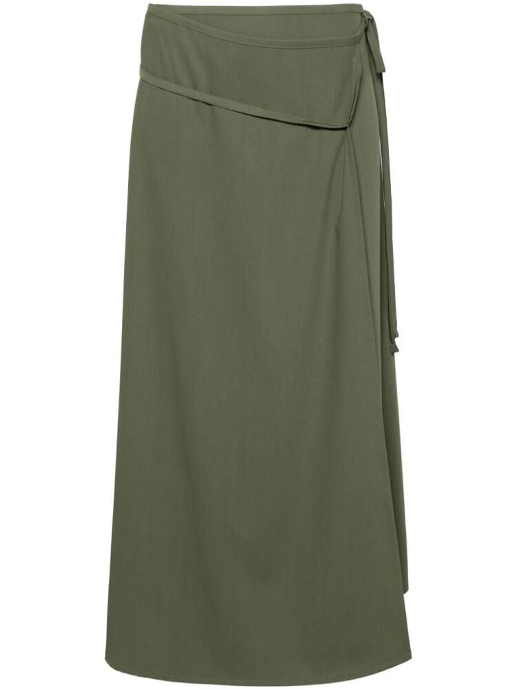 LEMAIRE tied wrap midi skirt - Green Cover