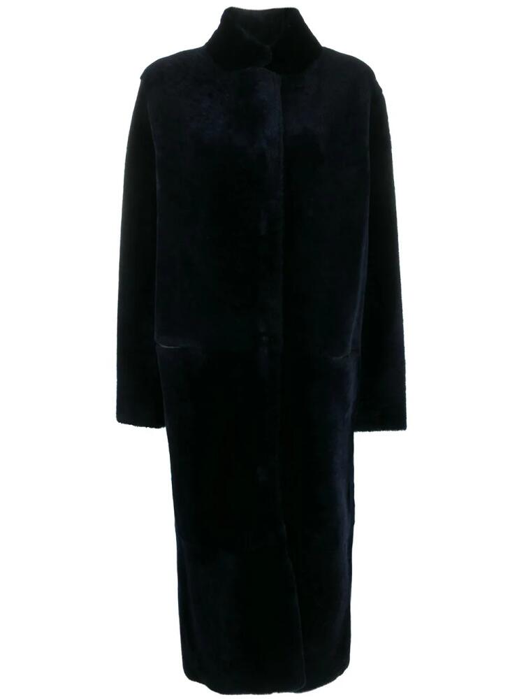 Liska reversible long-length coat - Blue Cover