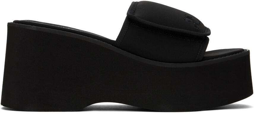 Courrèges Black Scuba Wave Platform Sandals Cover