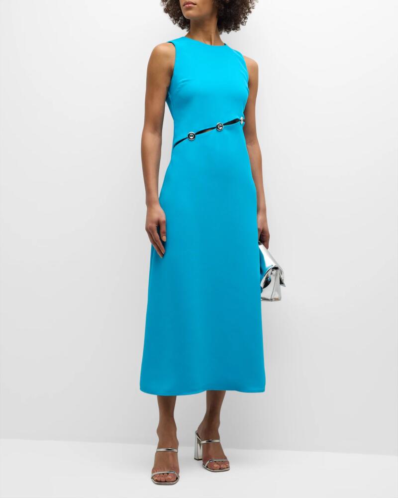 SIMONMILLER Simm Sleeveless Crepe Cutout Midi Dress Cover