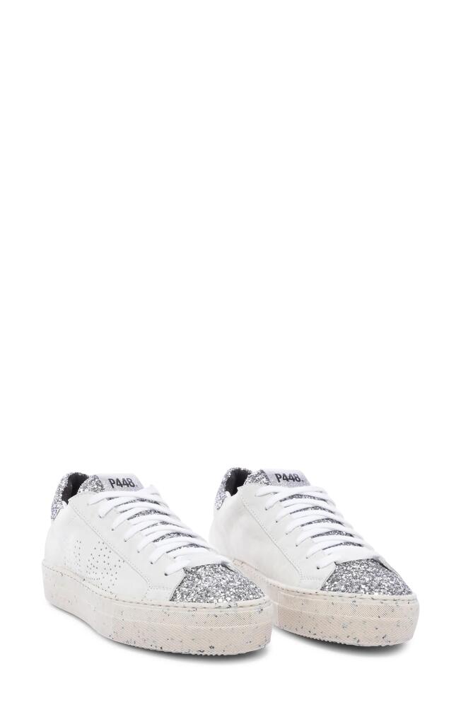 P448 Thea Sneaker in White-Silver Cover