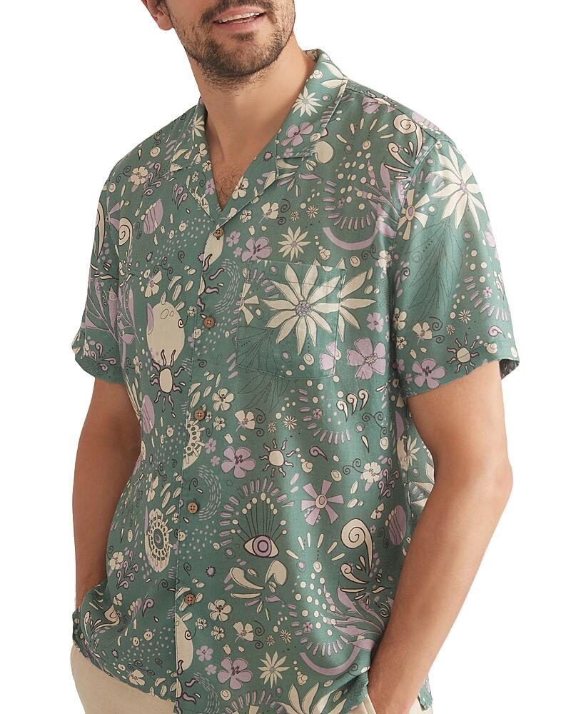 Marine Layer Resort Short Sleeve Floral Shirt Cover