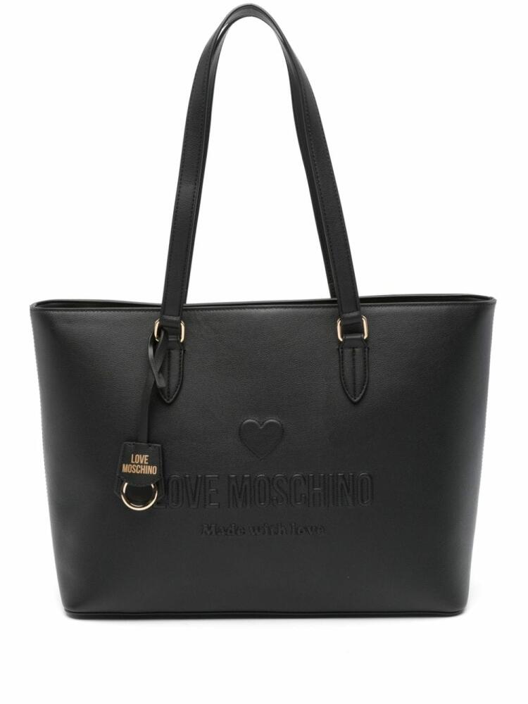 Love Moschino logo-embossed tote bag - Black Cover