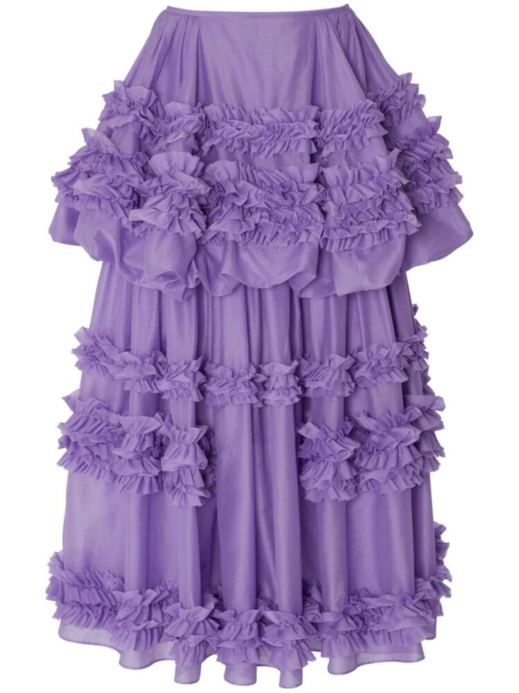 Molly Goddard Amanda tiered tulle skirt - Purple Cover