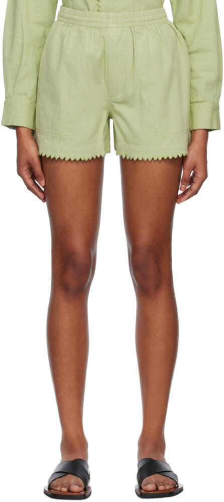 Bode Green Zig-Zag Shorts Cover