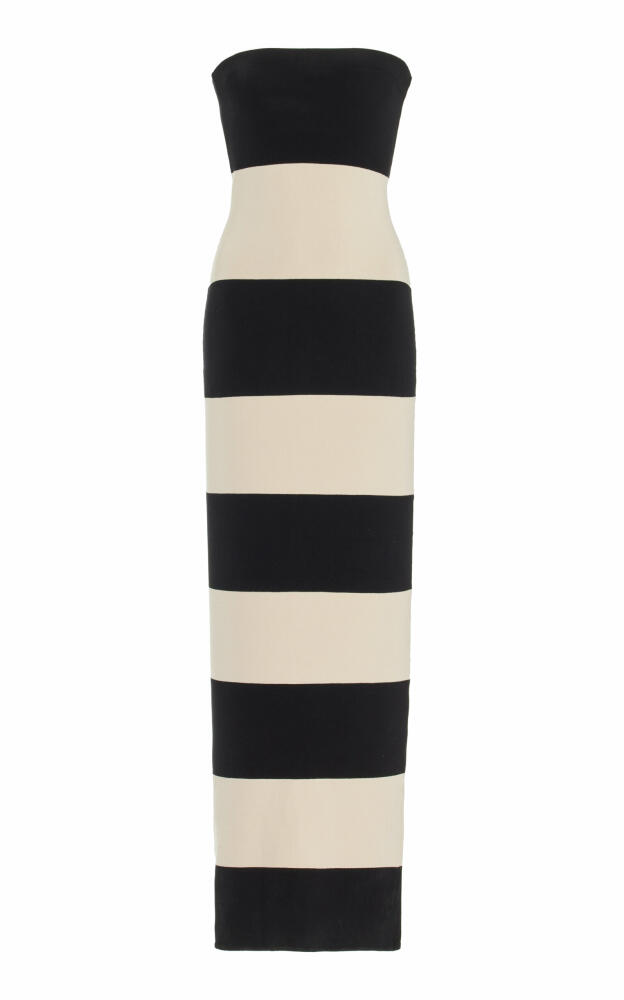 Posse - Exclusive Theo Striped Jersey Strapless Maxi Dress - Stripe Cover