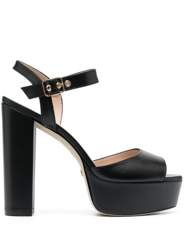 Stuart Weitzman Ryder 130mm platform sandals - Black Cover