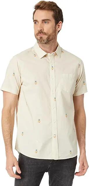 VISSLA Fired Up Eco Short Sleeve Woven (Bone) Men's Clothing Cover