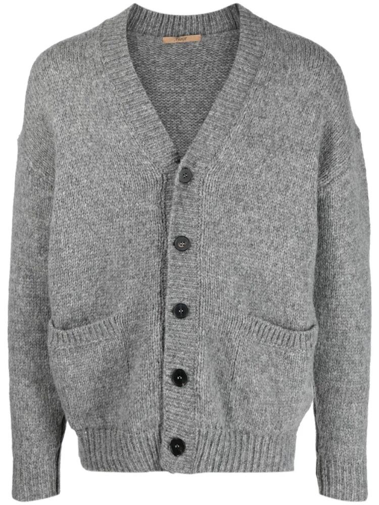 Nuur V-neck button-up cardigan - Grey Cover