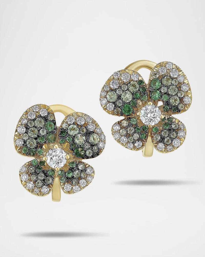 Miseno Ischia 18K Yellow Gold Tsavorite and Diamond Earrings Cover