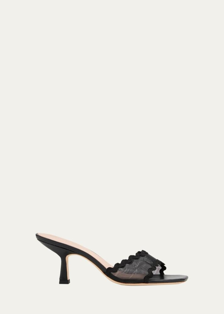 Loeffler Randall Milena Mesh Scalloped Mule Sandals Cover