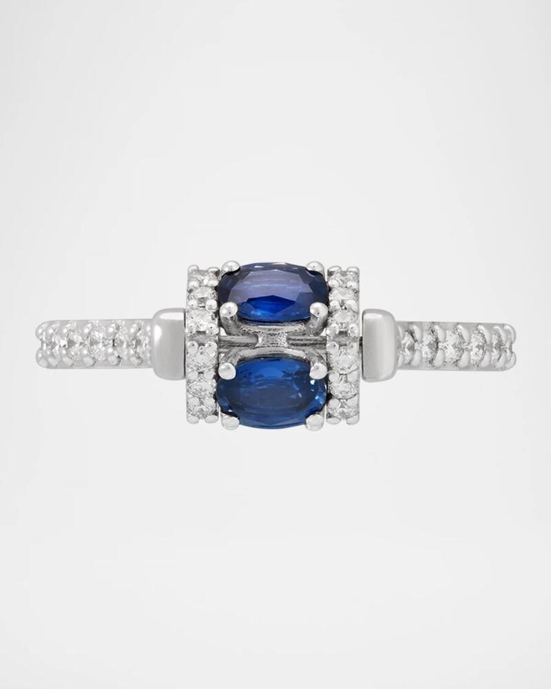 Miseno 18K White Gold Procida Sapphire and Diamond Ring Cover