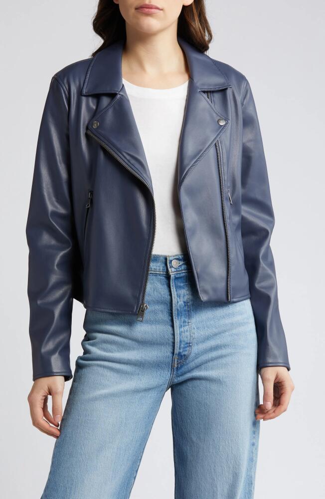 levi's Shrunken Faux Leather Moto Jacket in Odyssey Grey Cover