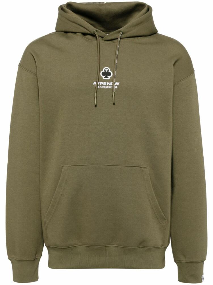 AAPE BY *A BATHING APE® logo hoodie - Green Cover