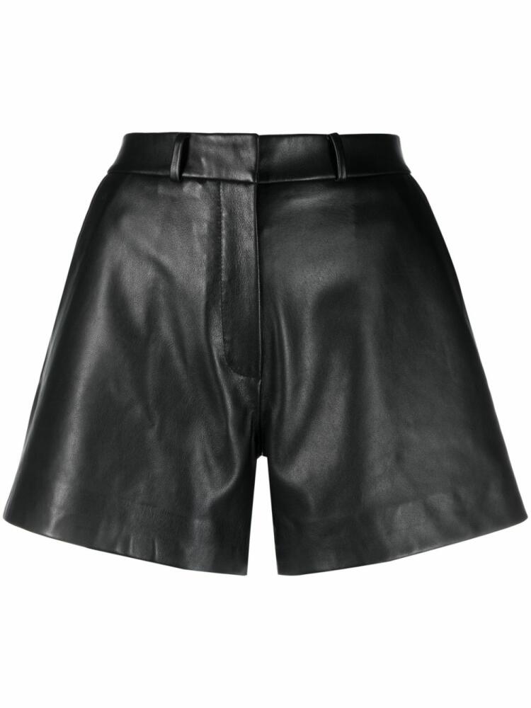 Claudie Pierlot mid-rise leather shorts - Black Cover