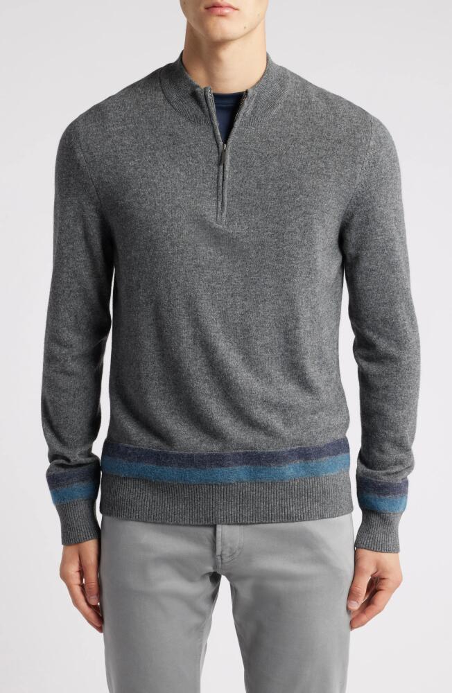 Robert Barakett Rockingham Half Zip Sweater in Grey Cover