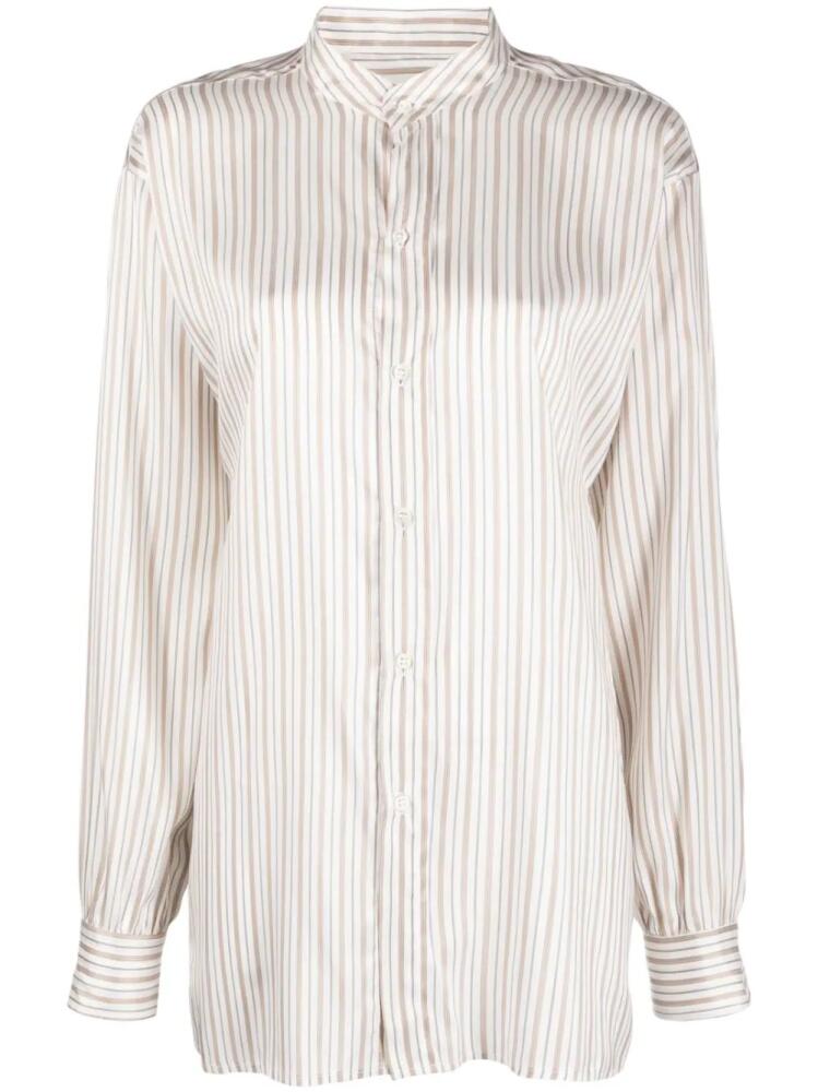 Le Kasha Henryl striped silk shirt - White Cover