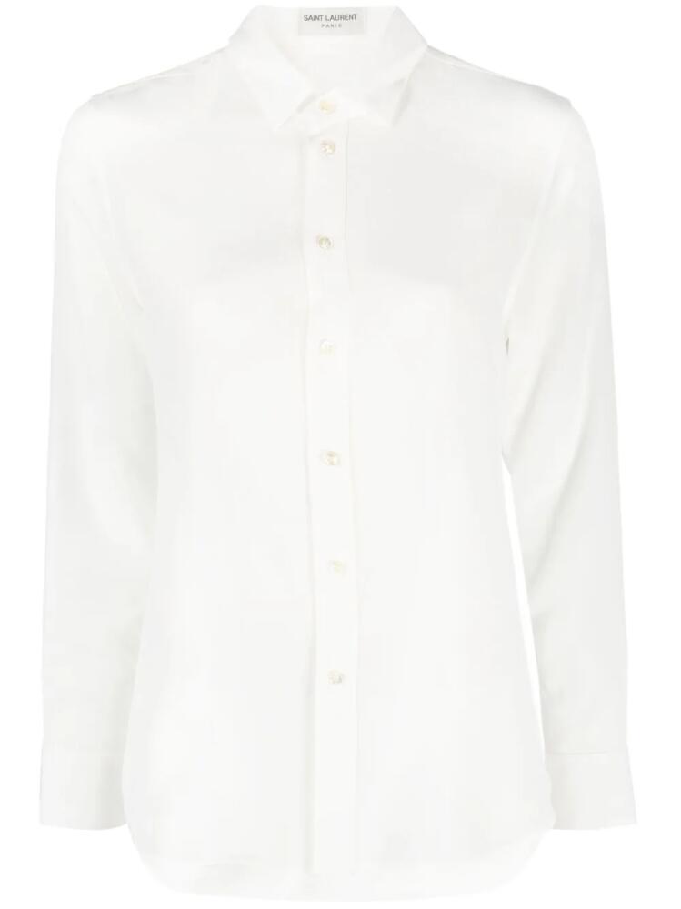 Saint Laurent classic collar silk shirt - White Cover