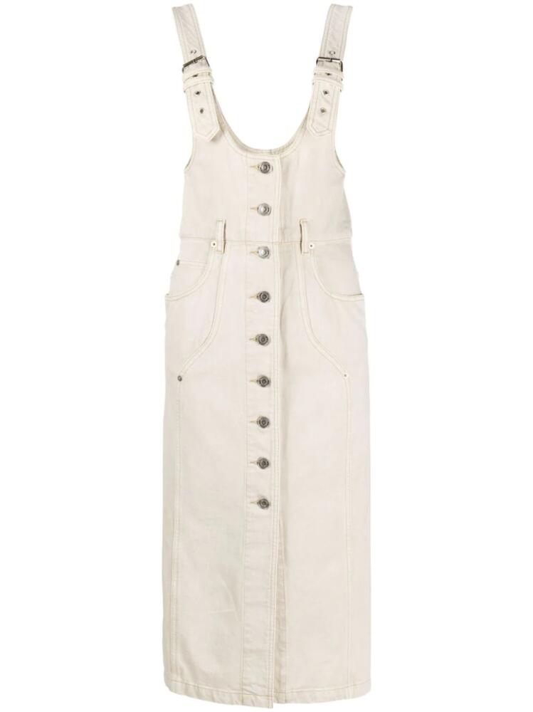 MARANT ÉTOILE Filipine button-fastening midi dress - Grey Cover