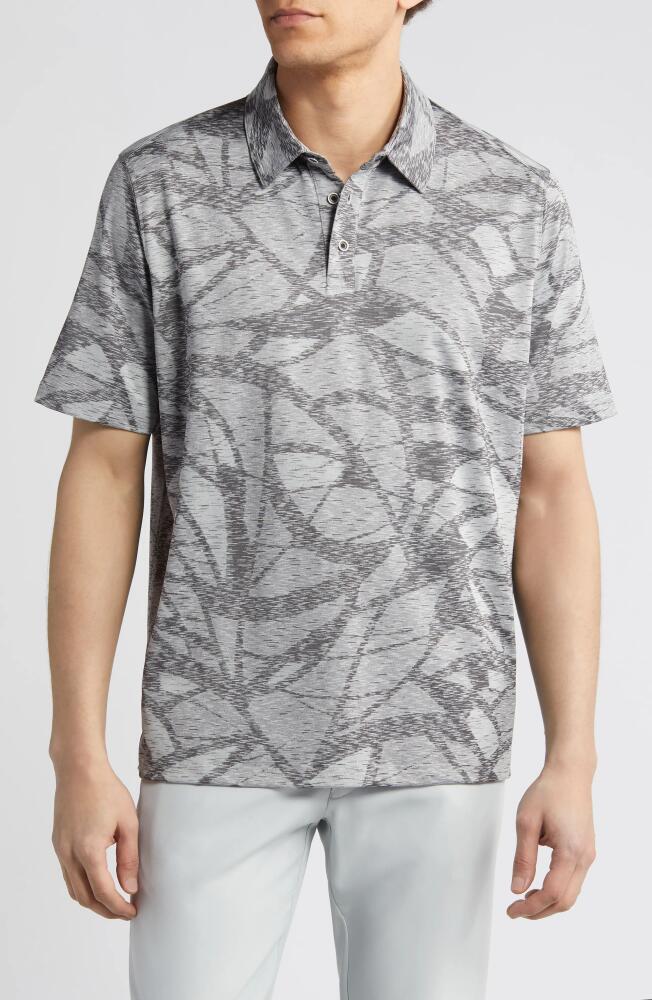 Johnston & Murphy XC4 Geo Print Performance Polo in Charcoal Cover