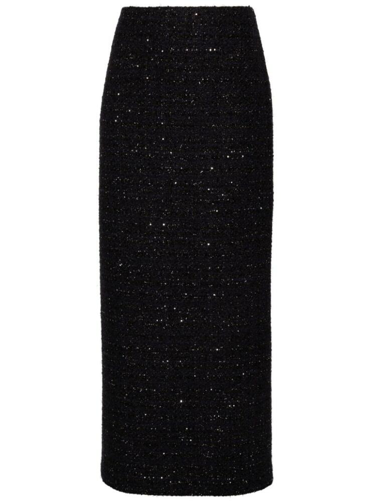 Valentino Garavani sequinned tweed pencil skirt - Blue Cover