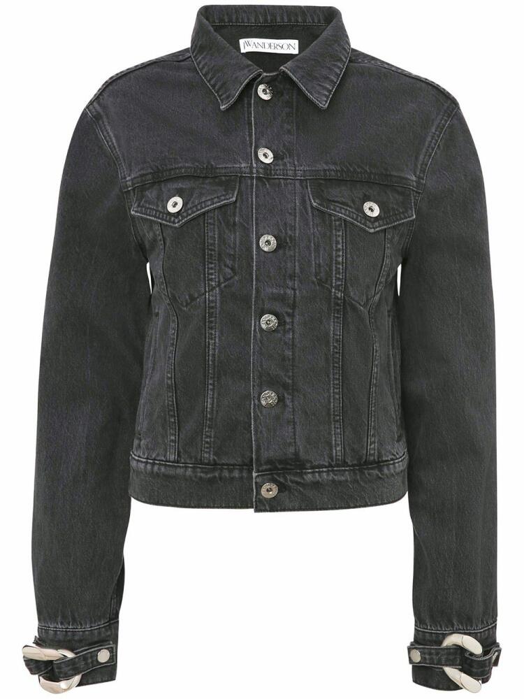 JW Anderson chain-link detail denim jacket - Black Cover