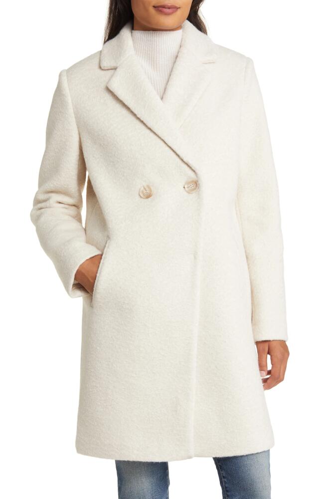 Sam Edelman Bouclé Tweed Double Breasted Coat in Ivory Cover