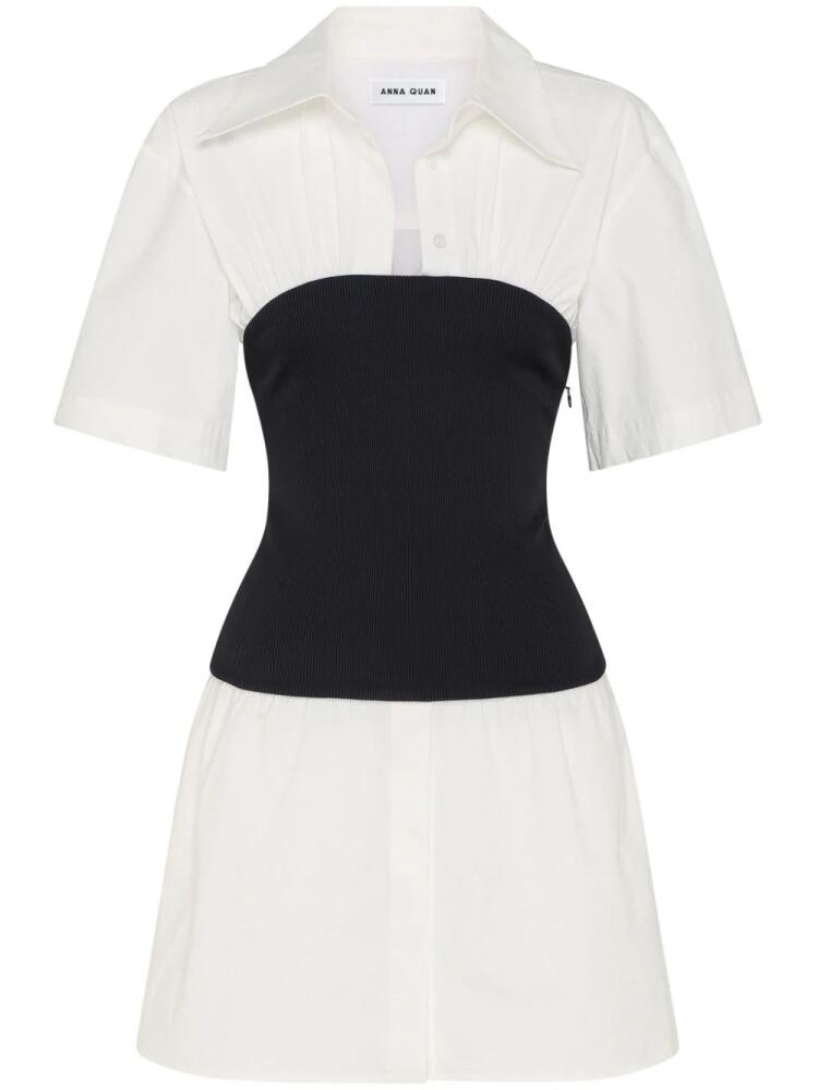 Anna Quan Kali organic cotton-blend shirtdress - White Cover