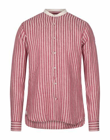 Tintoria Mattei 954 Man Shirt Garnet Linen Cover