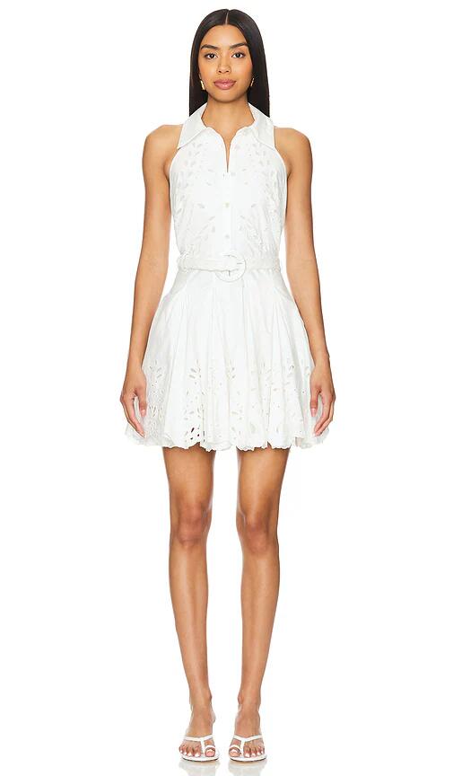 HEMANT AND NANDITA X Revolve Runa Short Dress With Buckle Belt in White Cover