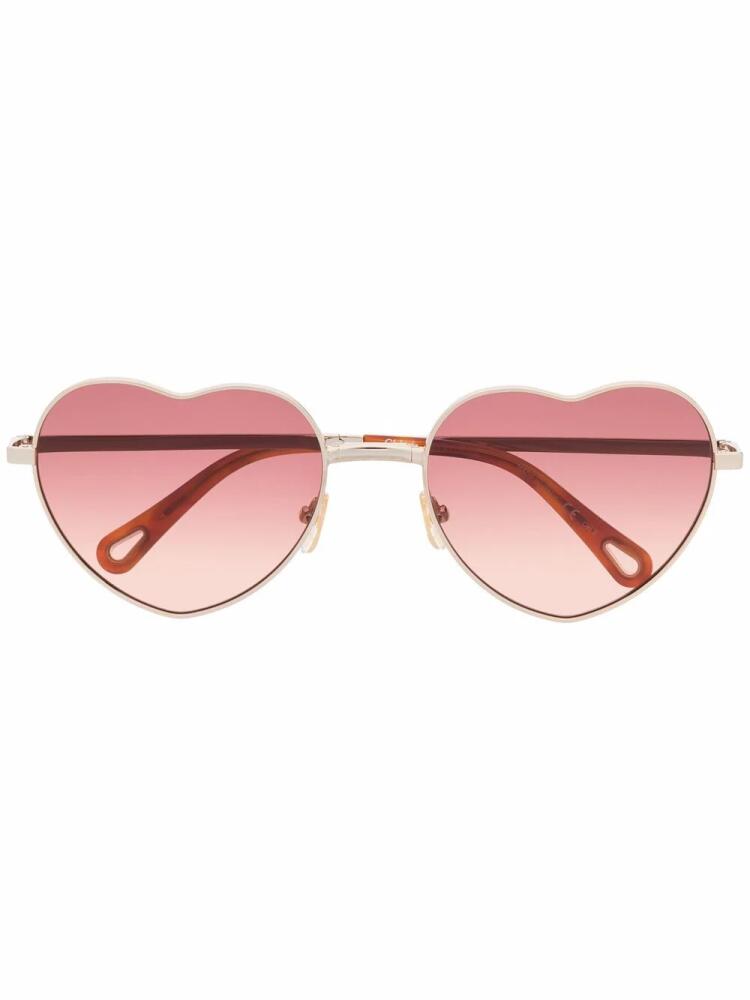 Chloé Eyewear Milane heart-frame sunglasses - Gold Cover