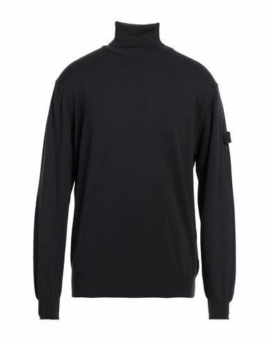 Peuterey Man Turtleneck Midnight blue Cotton, Wool Cover