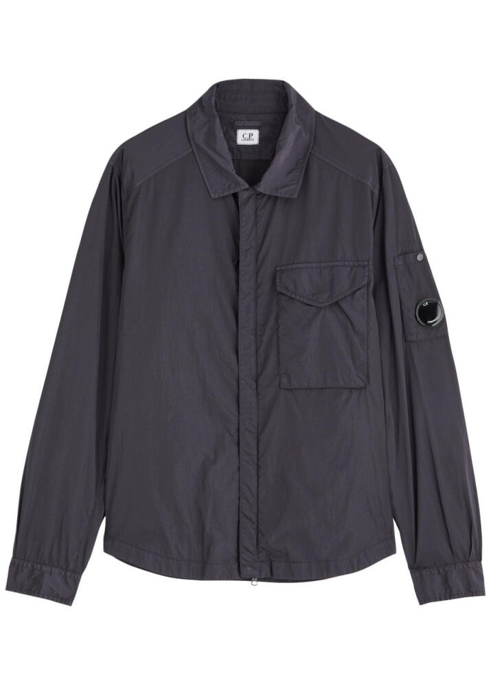 C.P. Company Lens Nylon Overshirt - Blue Cover