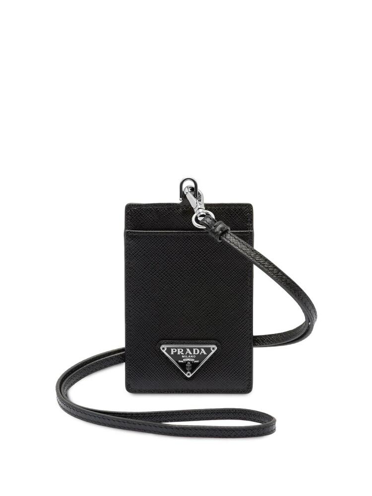 Prada Saffiano leather badge holder - Black Cover