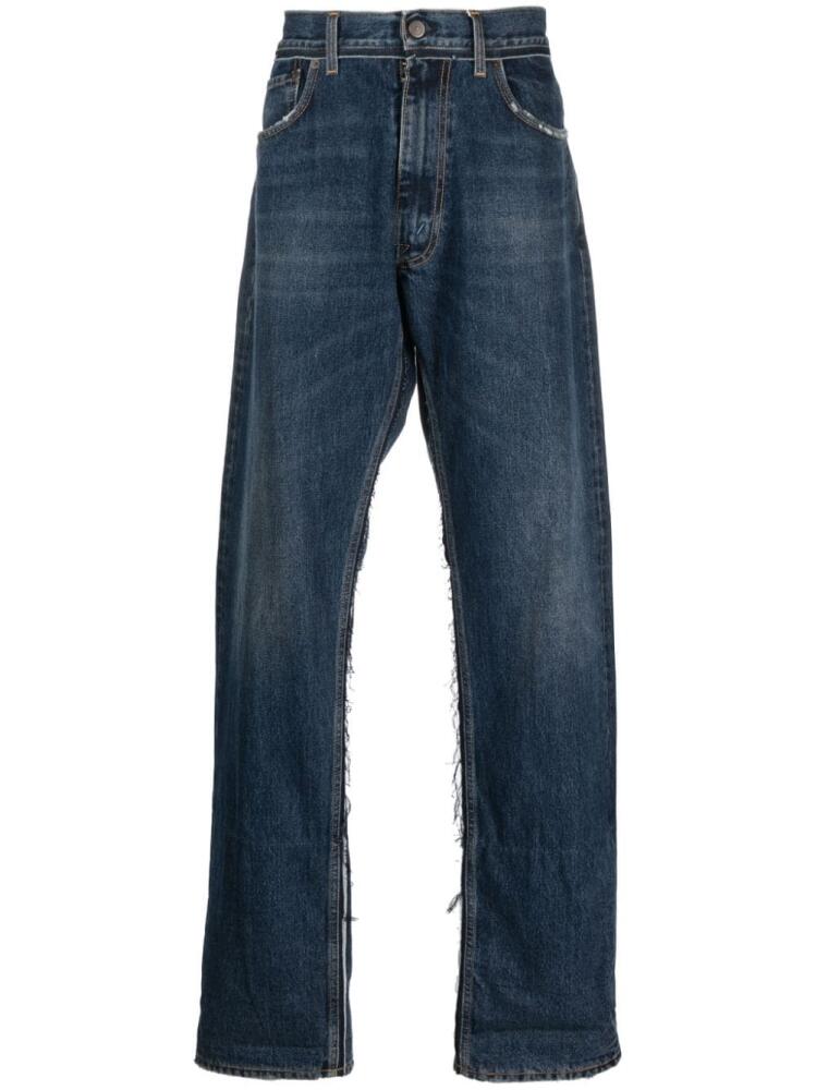 Maison Margiela ripped straight-leg jeans - Blue Cover