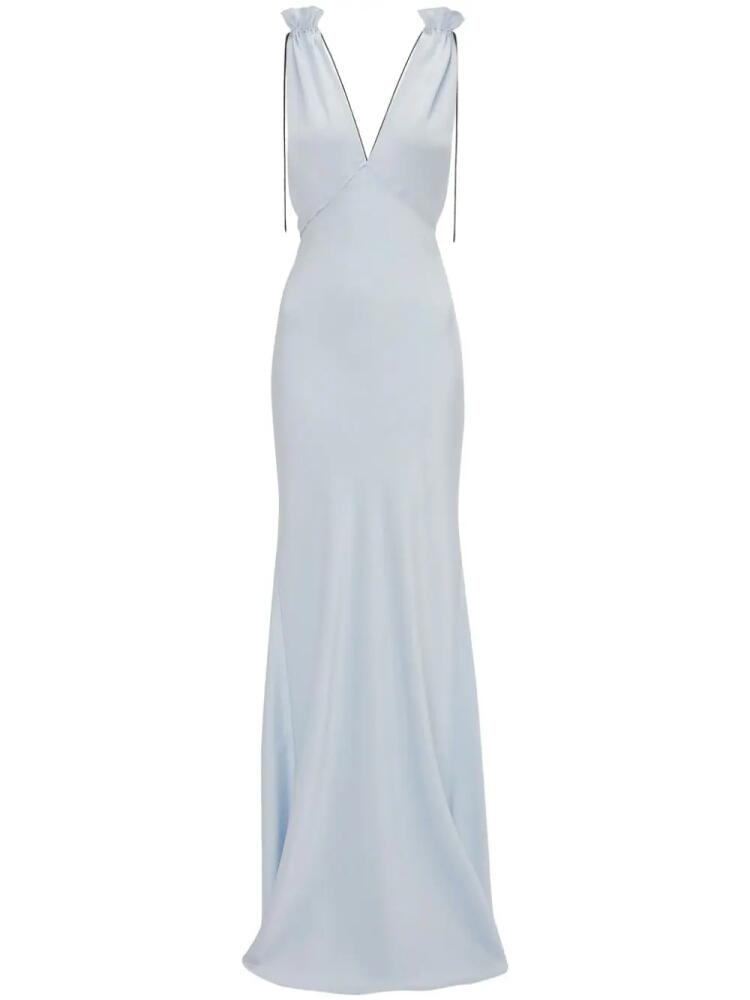 Victoria Beckham gathered-detail gown - Blue Cover