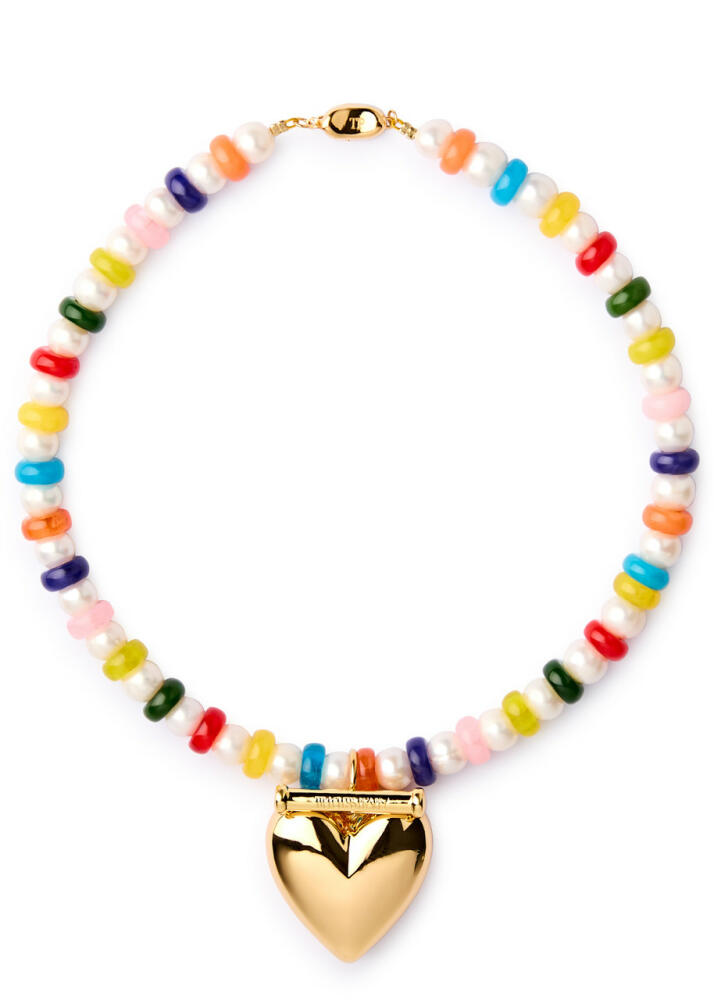 Timeless Pearly Heart 24k Gold-plated and Beaded Necklace - Multicoloured 1 Cover