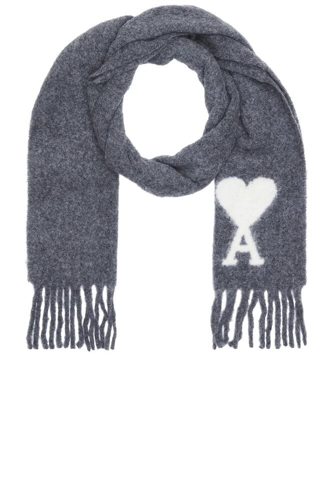 ami ADC Oversize Scarf in Grey Cover