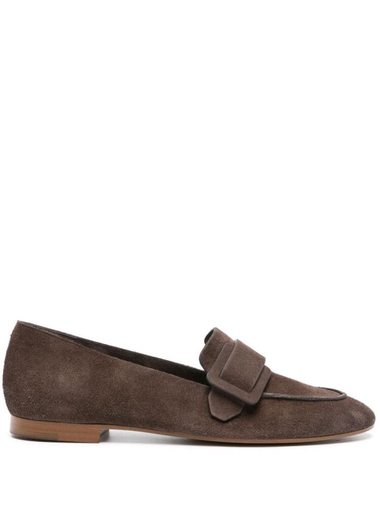 Del Carlo buckle-detail suede loafers - Brown Cover