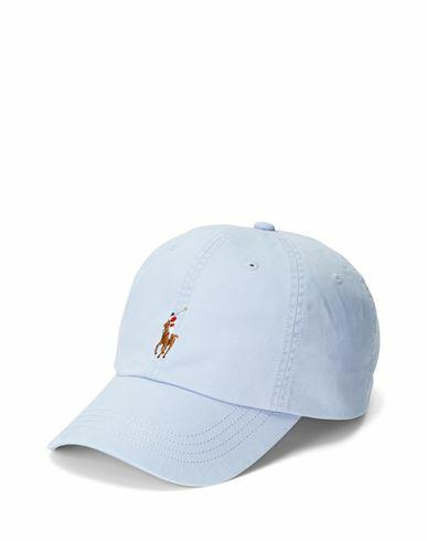 Polo Ralph Lauren Stretch-cotton Twill Ball Cap Man Hat Sky blue Cotton, Elastane Cover